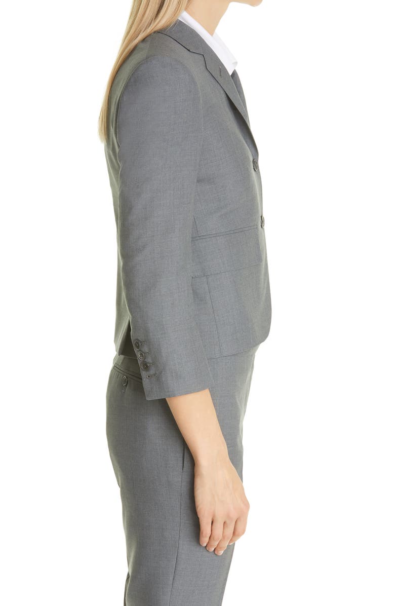 Thom Browne Stripe High Armhole Wool Sport Coat, Alternate, color, Med Grey