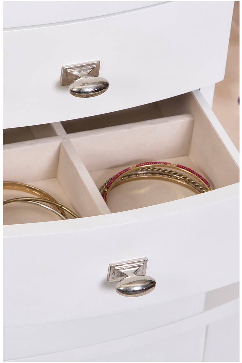 Mele & Co. Hadley Jewelry Armoire, Alternate, color, WHITE