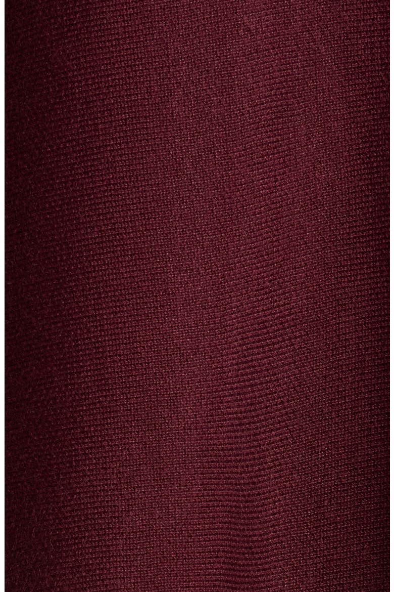 Faux Leather Trim Cape, Alternate, color, BAROLO