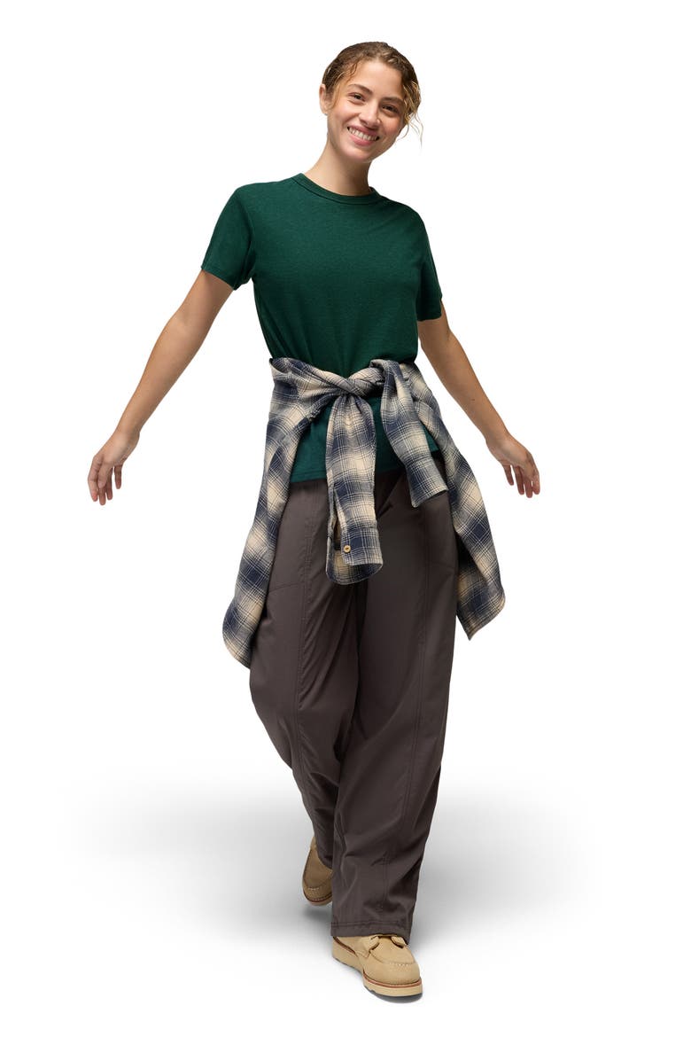 Cozy Up Crewneck T-Shirt, Alternate, color, ROOT GREEN