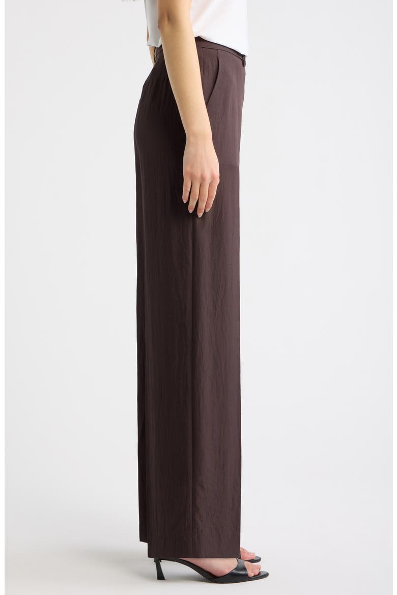 Classic Wide Leg Ankle Pants, Alternate, color, DARK BROWN