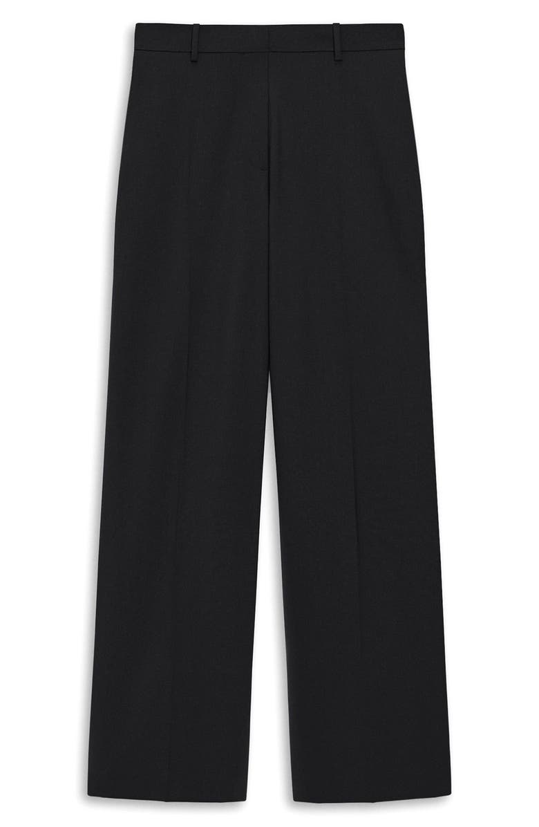 Theory High Waist Straight Leg Stretch Wool Pants, Alternate, color,