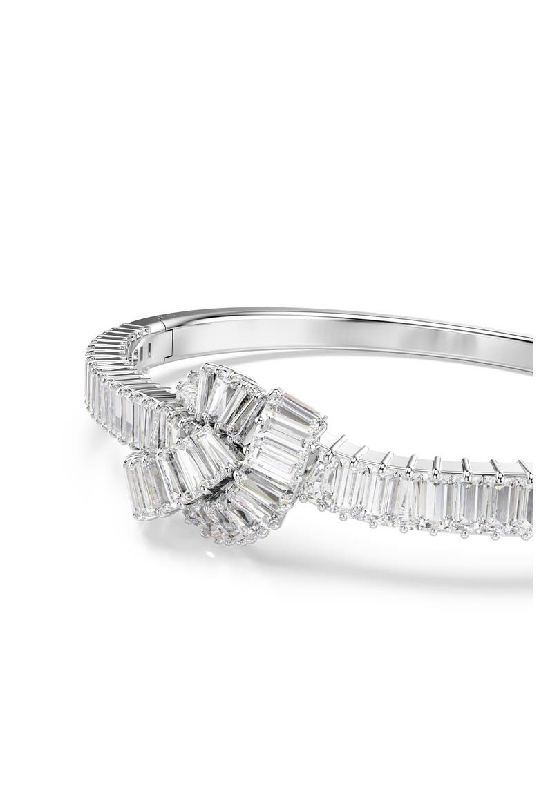 Matrix Knot Bangle Bracelet, Alternate, color, WHITE/ SILVER