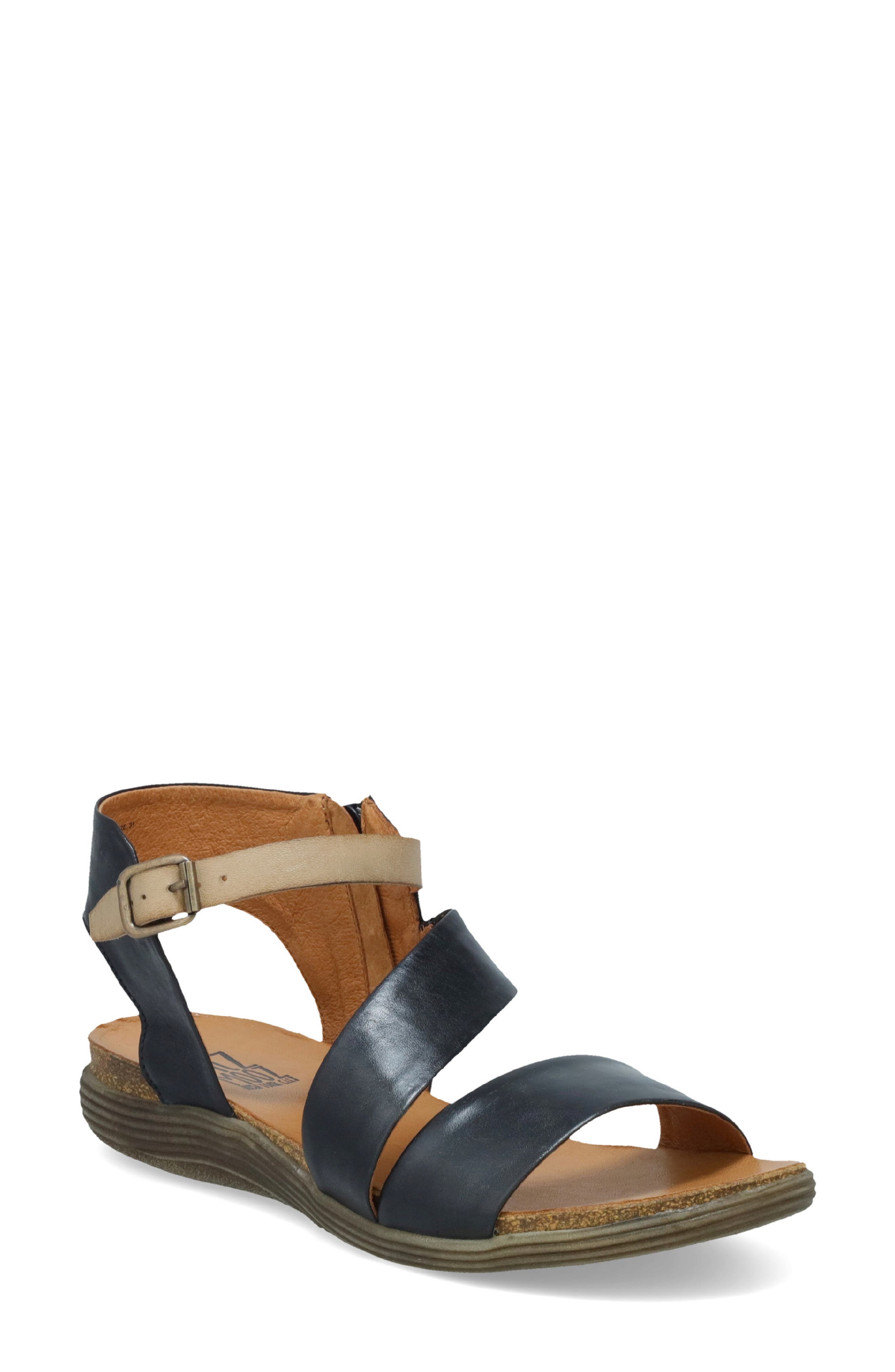 Miz Mooz Meadow Sandal, Main, color, Black