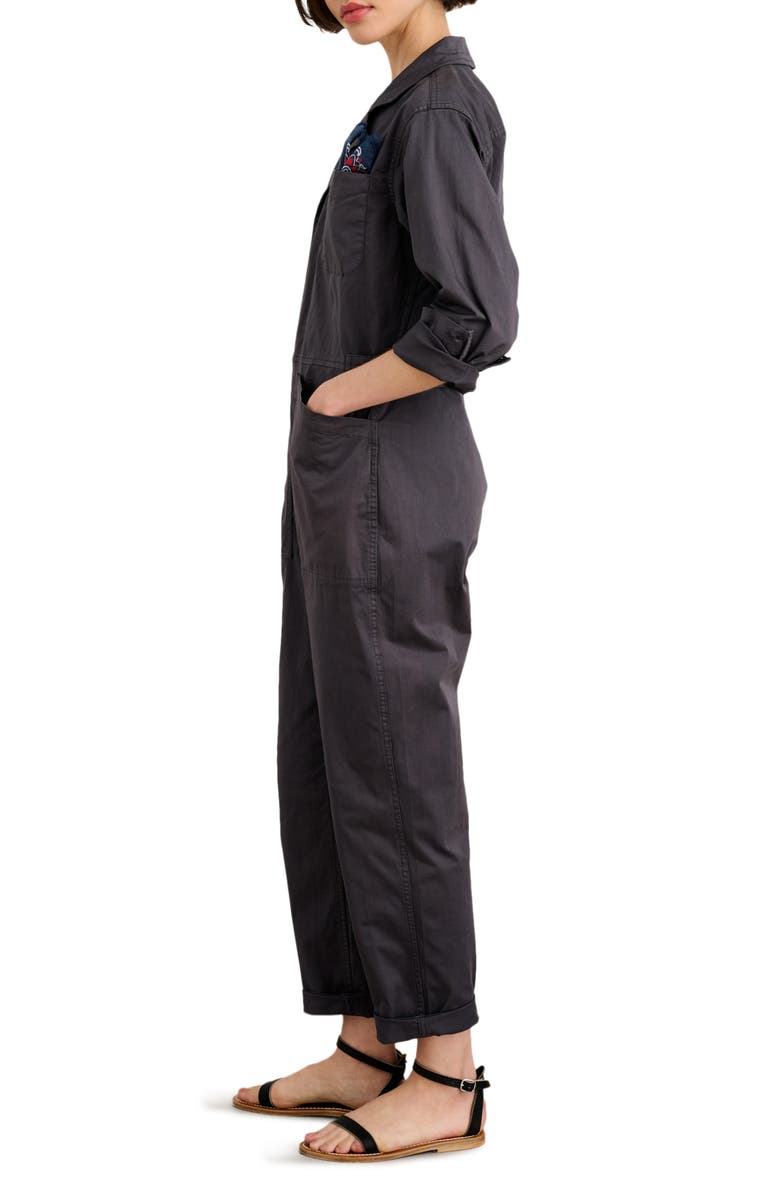 Alex Mill Standard Long Sleeve Stretch Cotton Twill Jumpsuit, Alternate, color, 