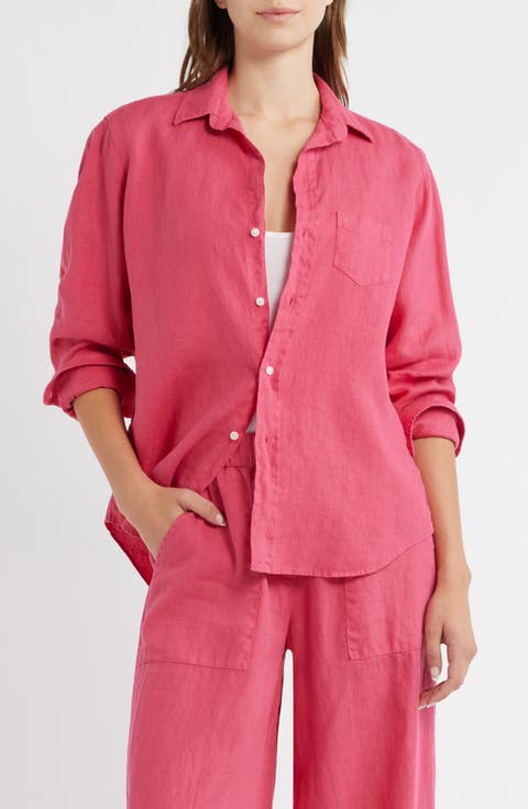 Relaxed Linen Button-Up Shirt