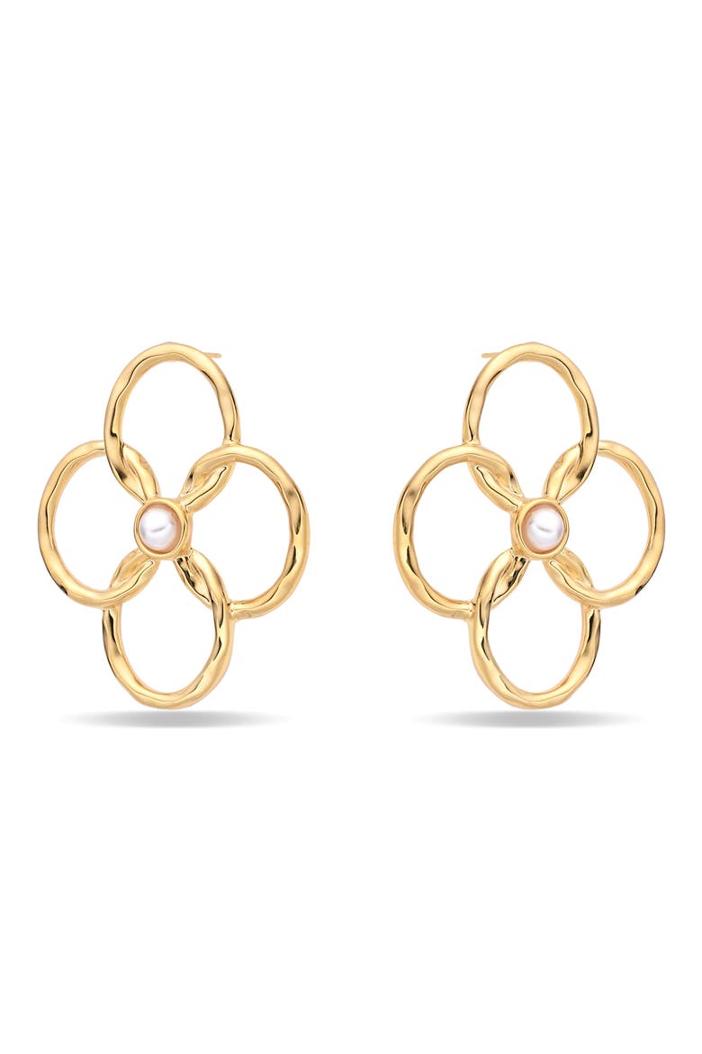 Aurora Blossom Earrings, Alternate, color, GOLD