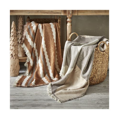 Tag Alia Taupe Brown Soft Cozy Throw Blanket For Everyday Use In Brown
