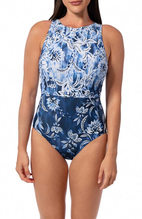 Farrah High Neck One-Piece Swimsuit
