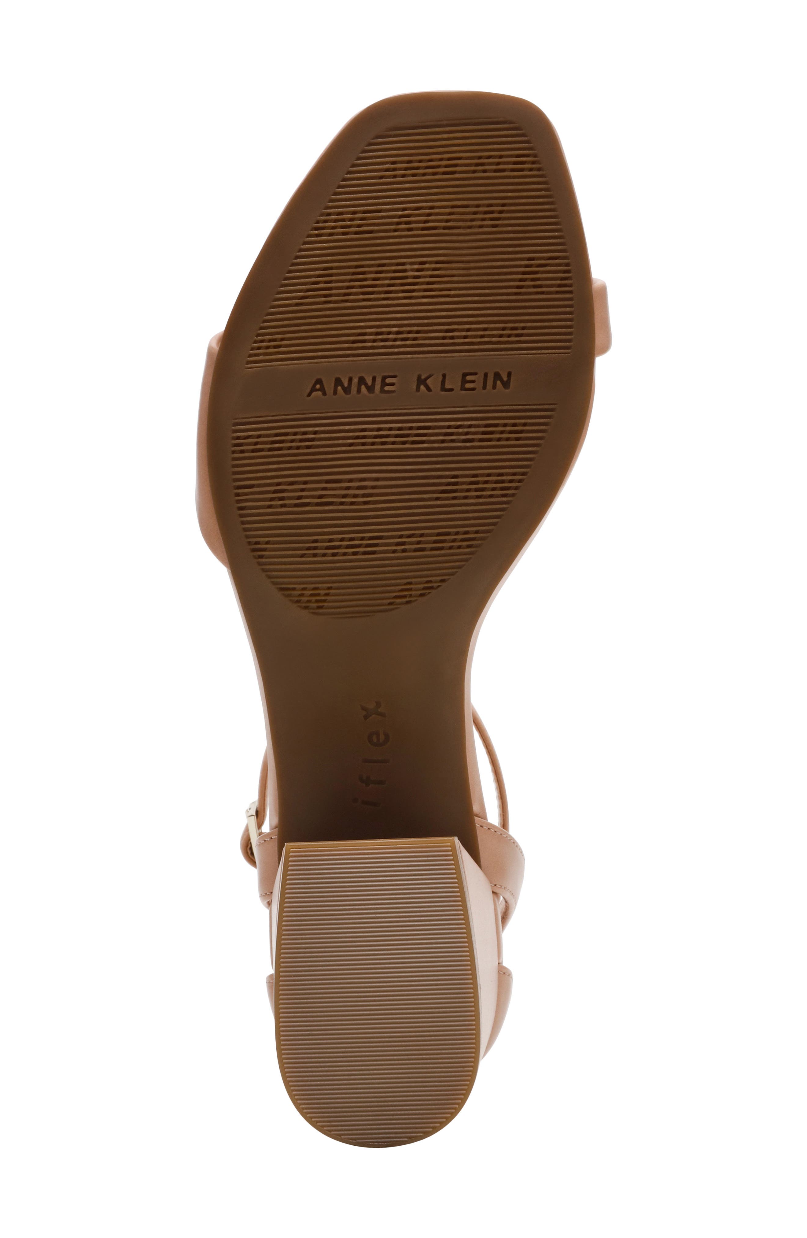 Anne Klein Mia Ankle Strap Sandal, Alternate, color, Natural Smooth