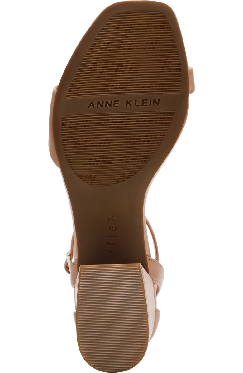 Anne Klein Mia Ankle Strap Sandal, Alternate, color, Natural Smooth