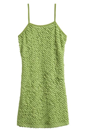Ava & Yelly Kids' Ruffle Slipdress In Green