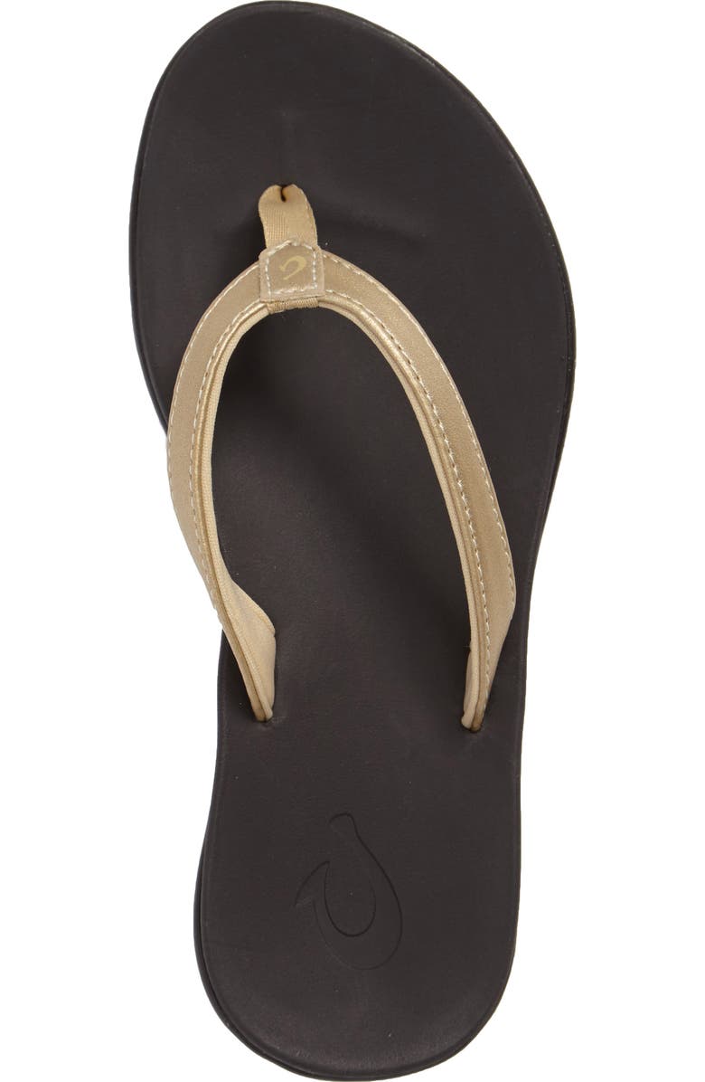 OluKai Ho'opio Flip Flop, Alternate, color, Bubbly/ Dark Java