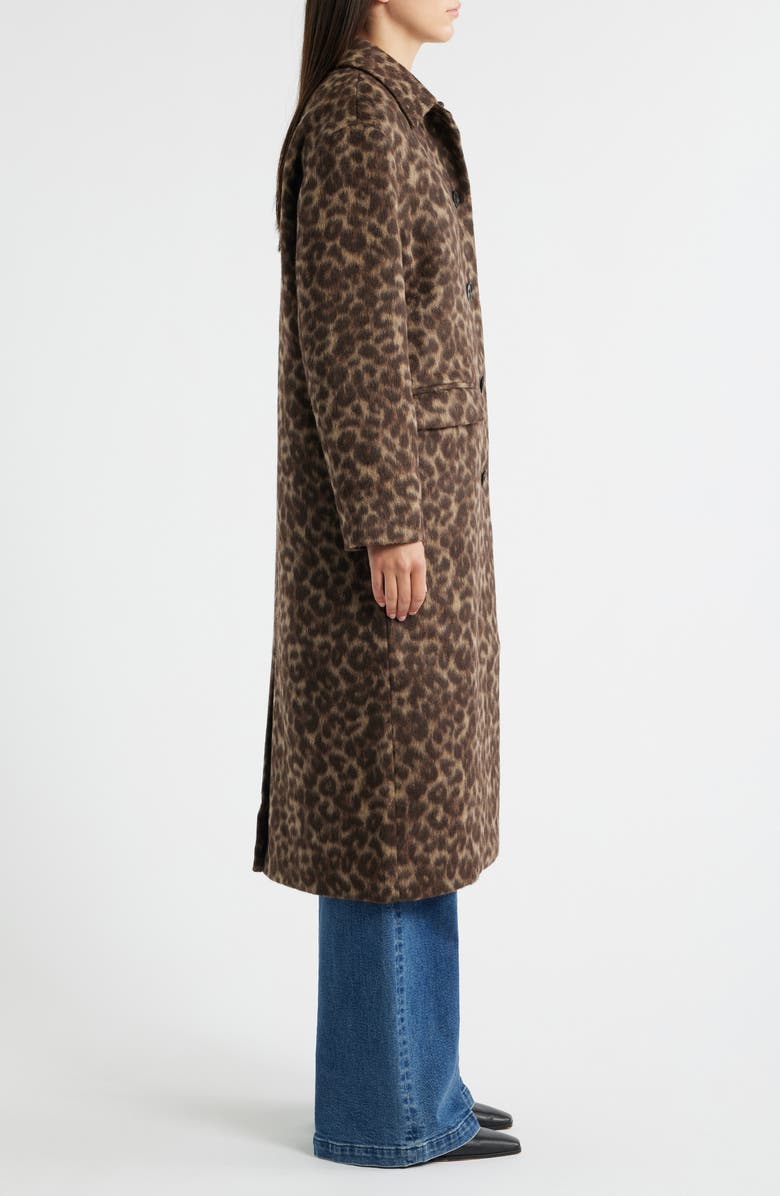 Madewell Single Breasted Leopard Print Trench Coat, Alternate, color, Brushed Leopard