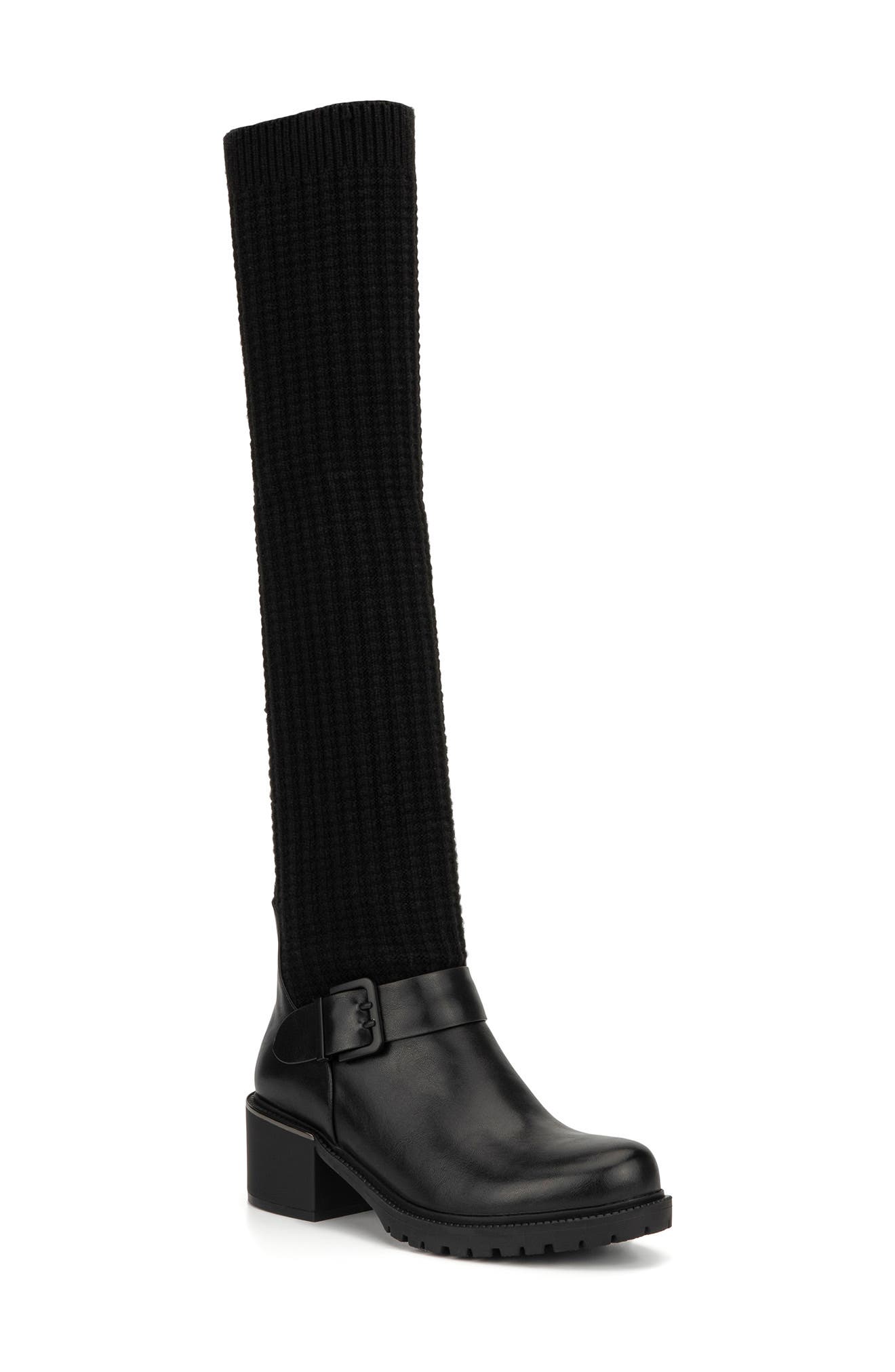 Lowell Tall Boot, Main, color, BLACK