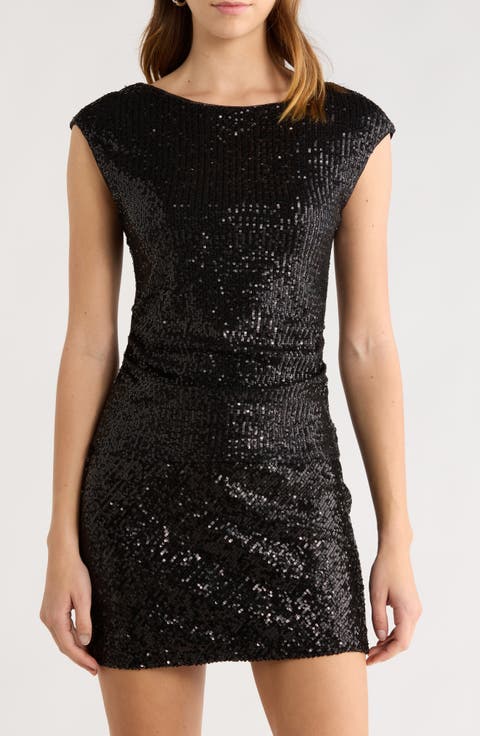 Cap Sleeve Sequin Top