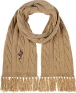 Polo Ralph Lauren Polo Bear Wool Blend Cable Knit Scarf