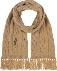 Polo Ralph Lauren Polo Bear Wool Blend Cable Knit Scarf