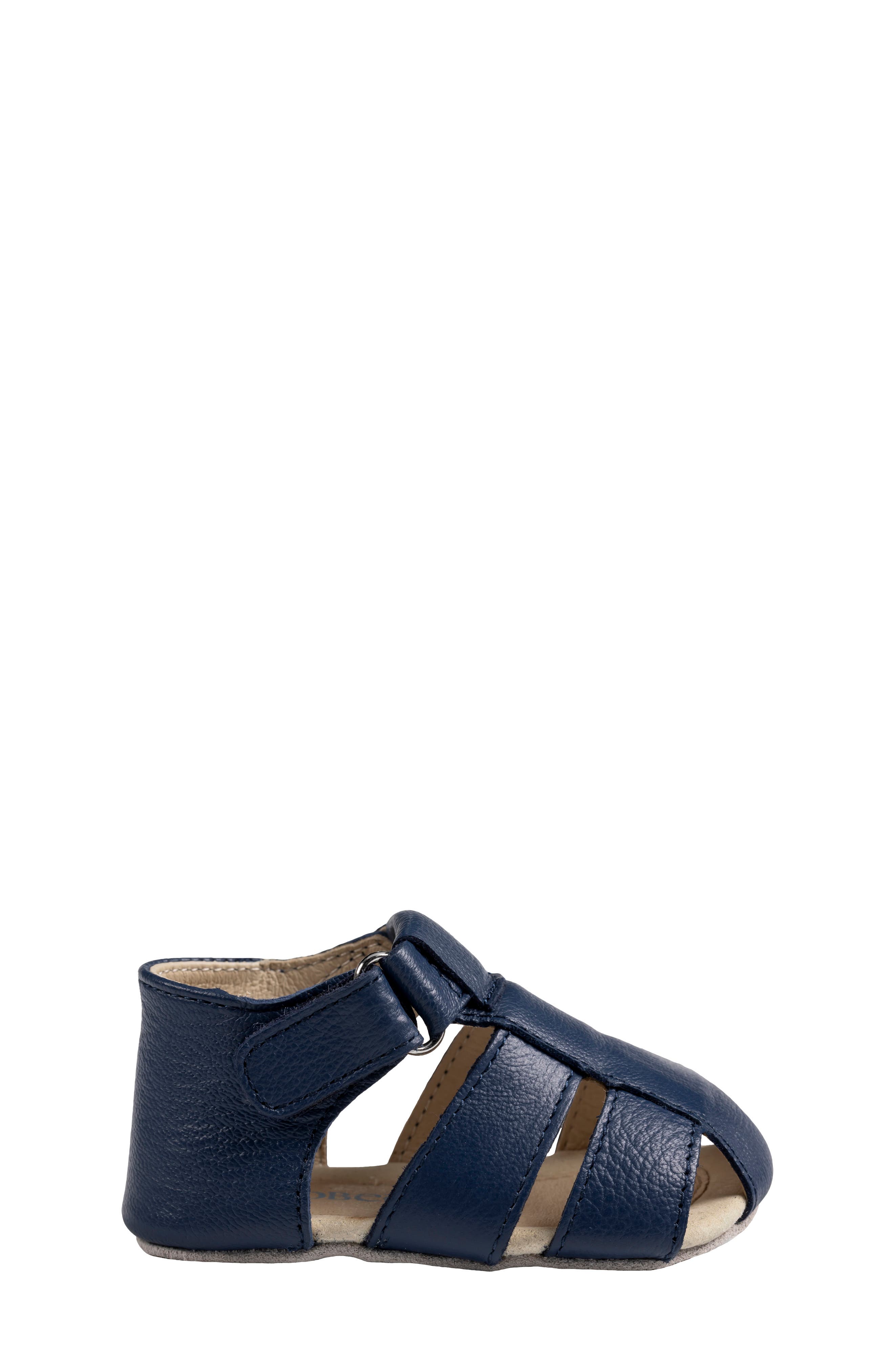 Robeez<sup>®</sup> Mathew Crib Sandal, Alternate, color, Navy