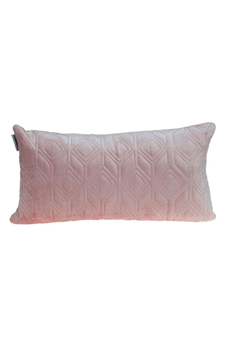 PARKLAND COLLECTION Tufted Velvet Oblong Throw Pillow, Main, color, Pink