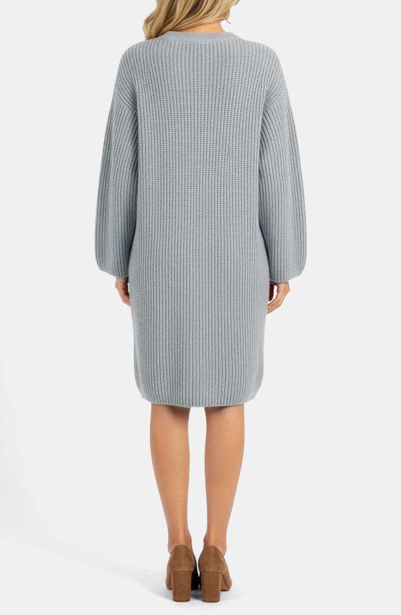 Lush Long Sleeve Sweater Dress, Alternate, color, Light Heather Grey