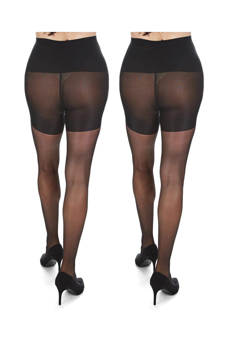 2-Pack Sheer Maternity Tights, Alternate, color, BLACK