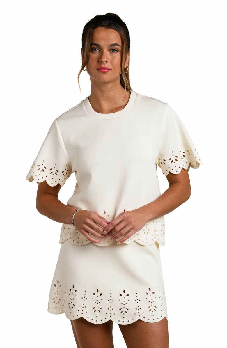 La Blanca Cloudset Lounge Crewneck T-Shirt, Alternate, color, Chalk