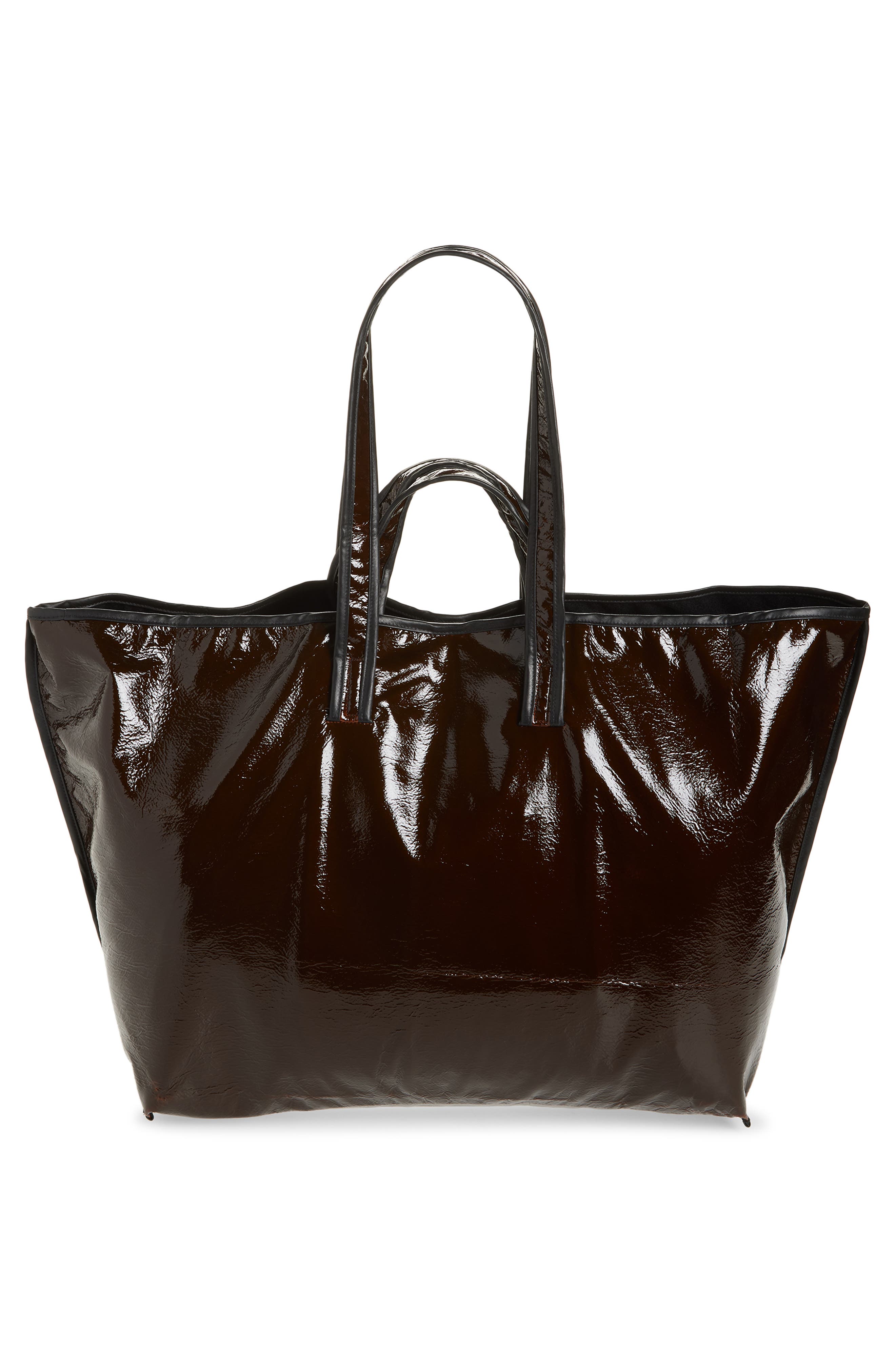KASSL Lacquer Wool Tote, Alternate, color, 