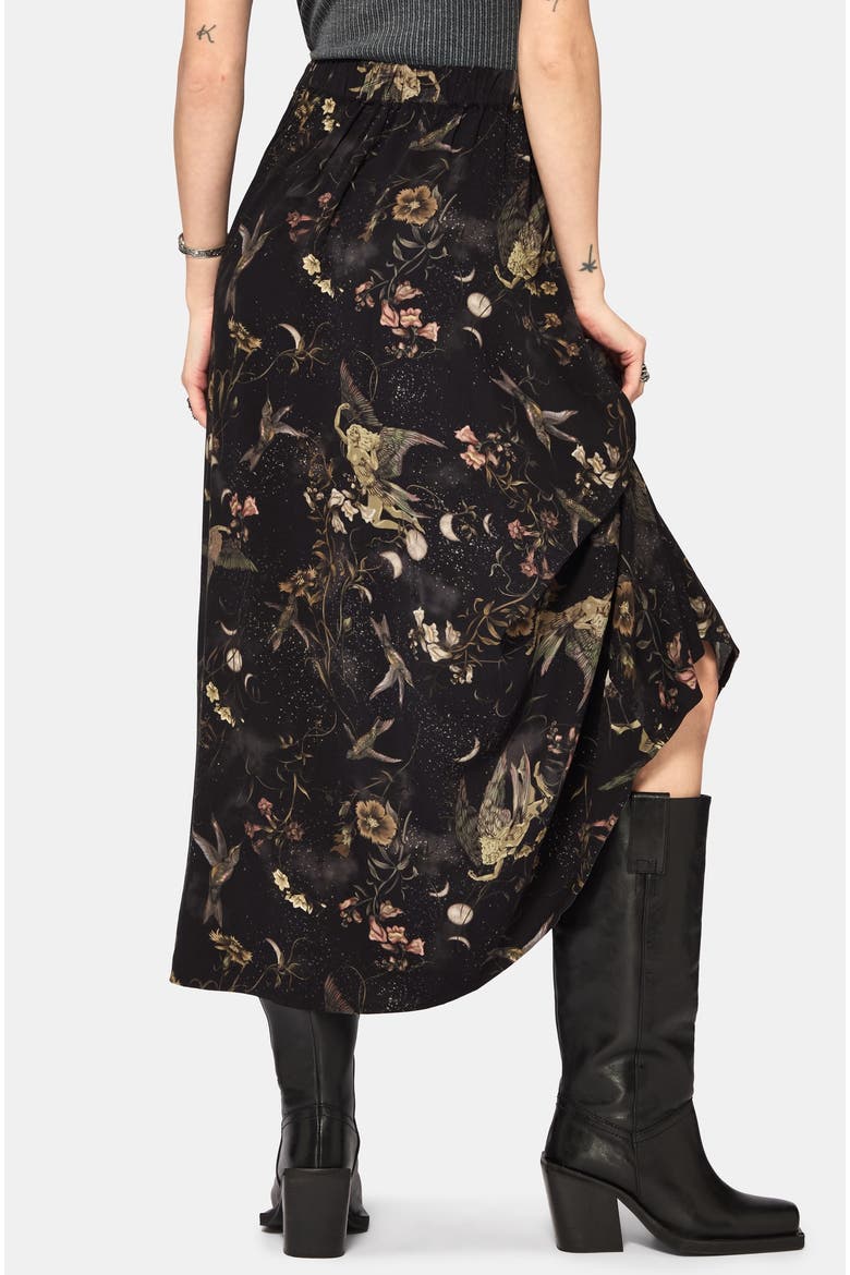 Harpyiai Print Midaxi Skirt, Alternate, color, Black