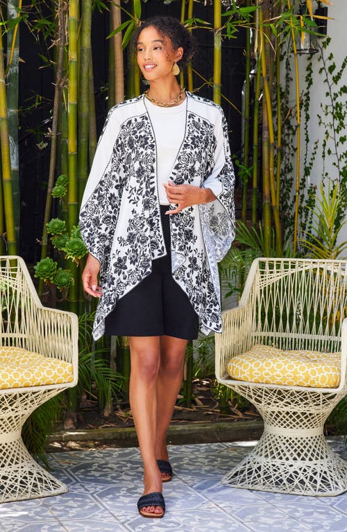 Karen Kane Open Front Jacket In Print