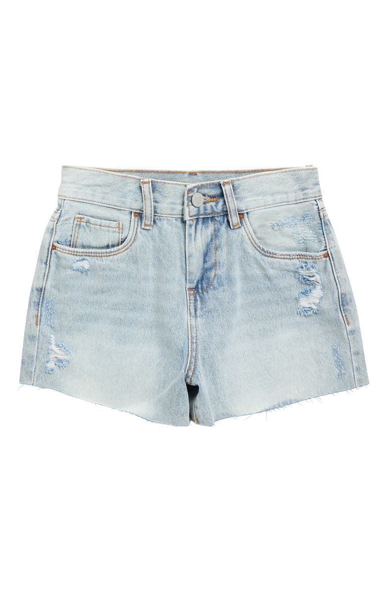 BLANKNYC Kids' Cut Off Denim Shorts, Main, color, Blue