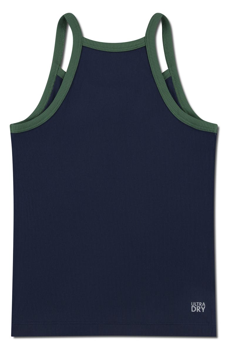 Lacoste Kids' Logo Rib Tank, Alternate, color, Marine