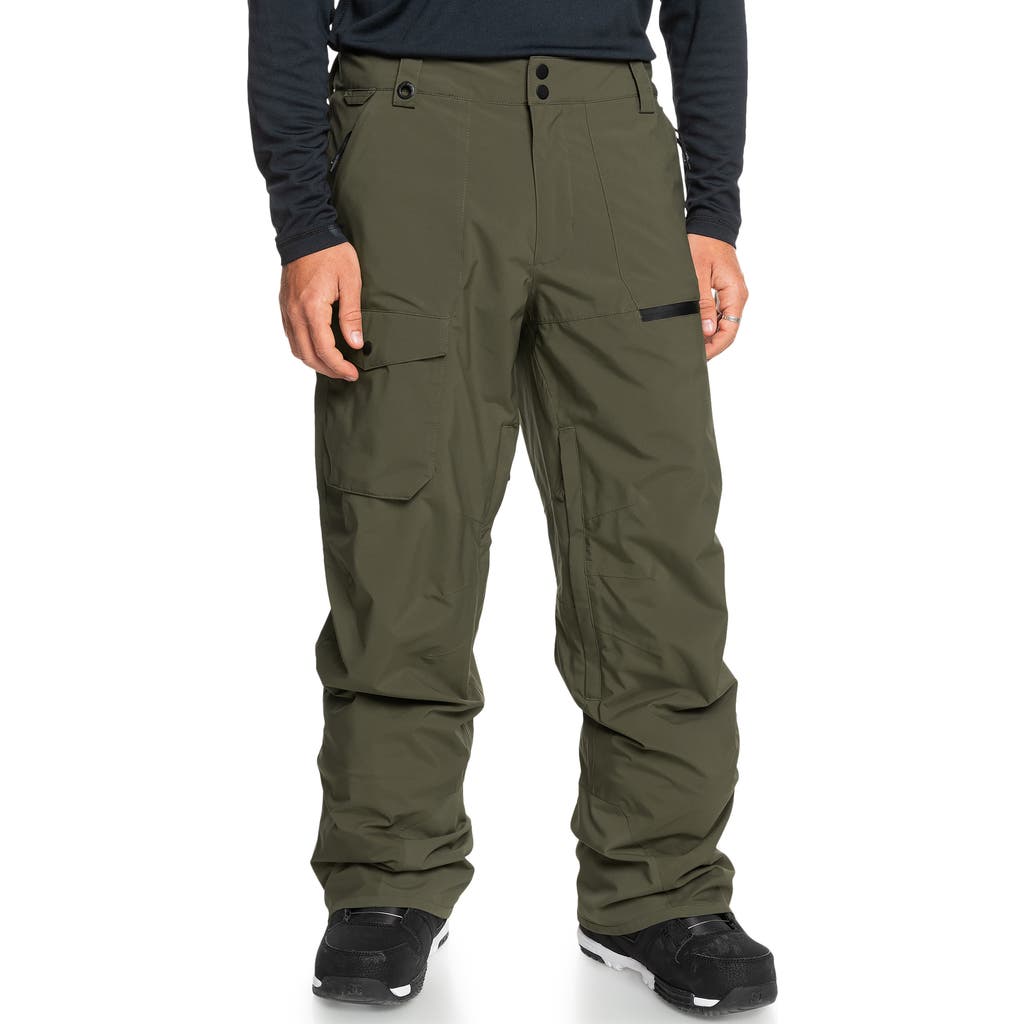 Quiksilver Utility Waterproof Snow Ski Pants In Green