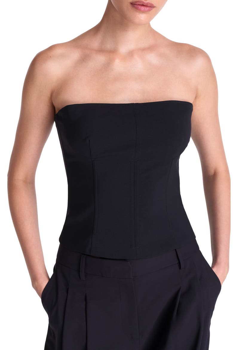Jillian Strapless Bustier Top, Main, color, MIDNIGHT