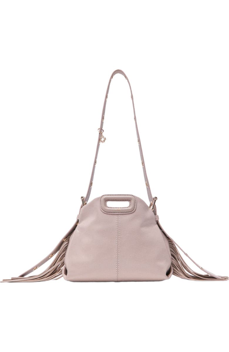 maje Naplak leather Miss M Mini bag, Main, color, Mastic Beige