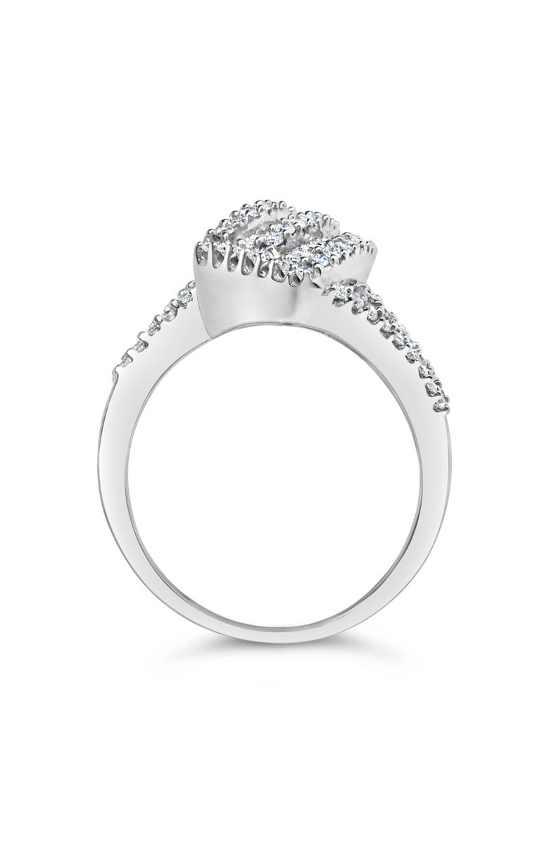 Haus of Brilliance 14K White Gold 1-1/2 Cttw Diamond Bypass Cocktail Ring Band, Alternate, color, White