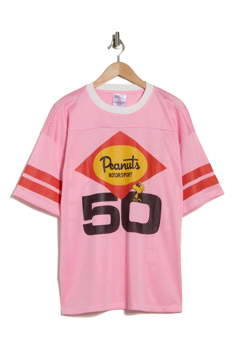 Peanuts® Racing Graphic T-Shirt, Alternate, color, PINK