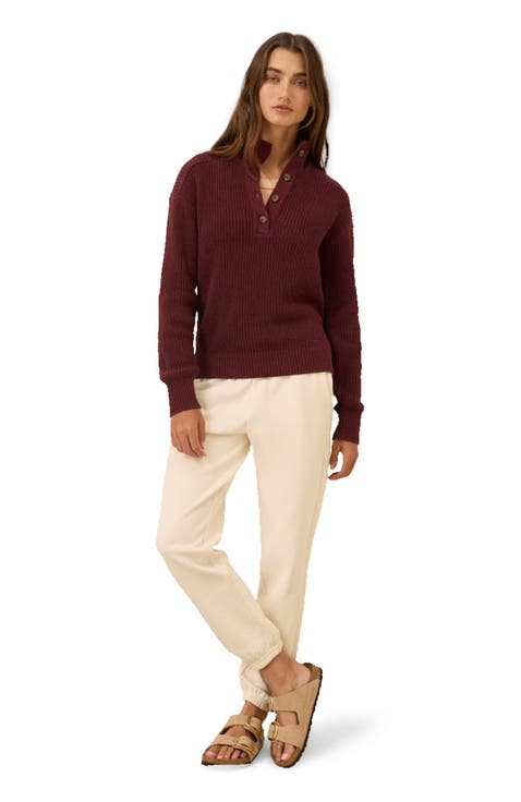 Luxe Knit Henley Sweater