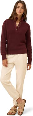 Pact Luxe Knit Henley Sweater