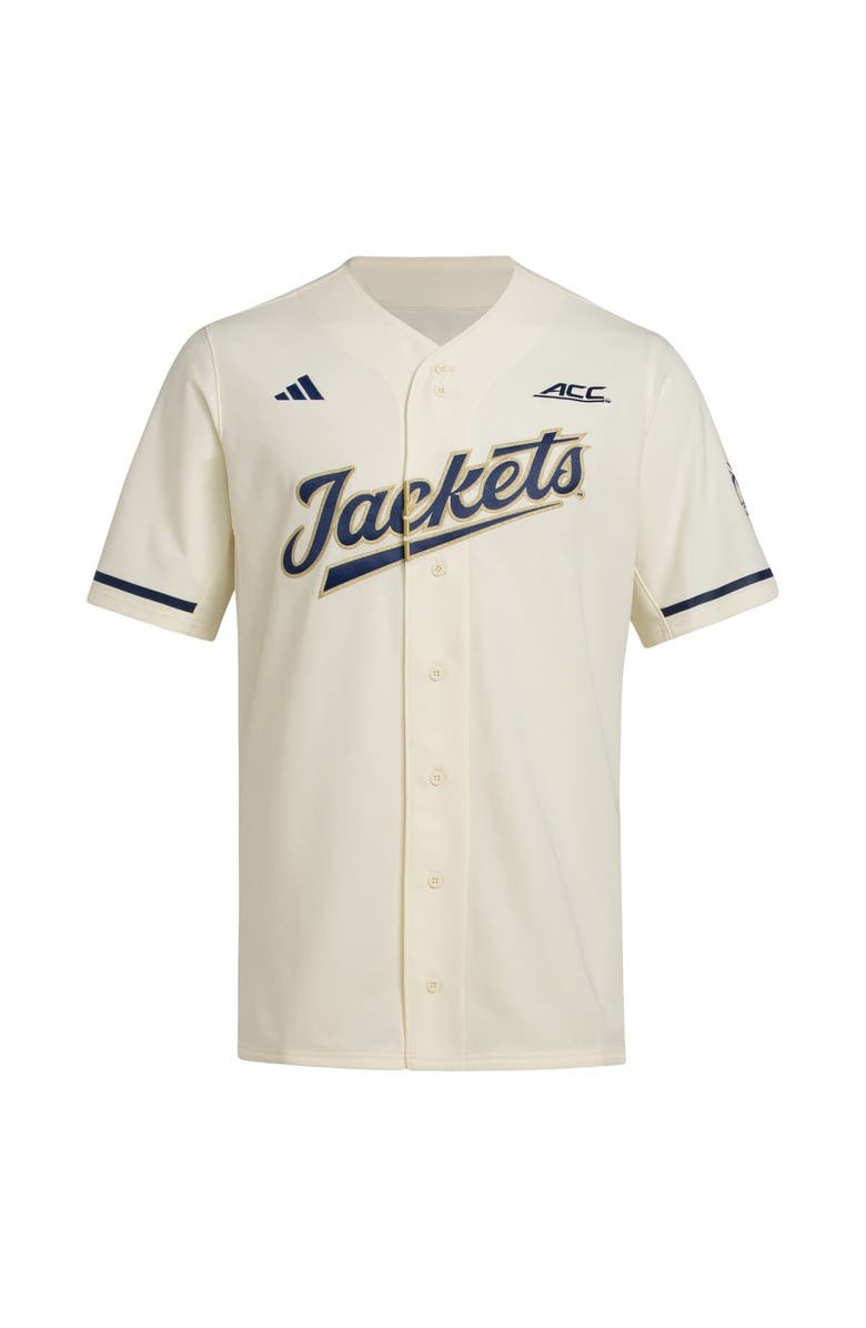 adidas Men's adidas  Cream Georgia Tech Yellow Jackets Replica Baseball Jersey, Alternate, color, 