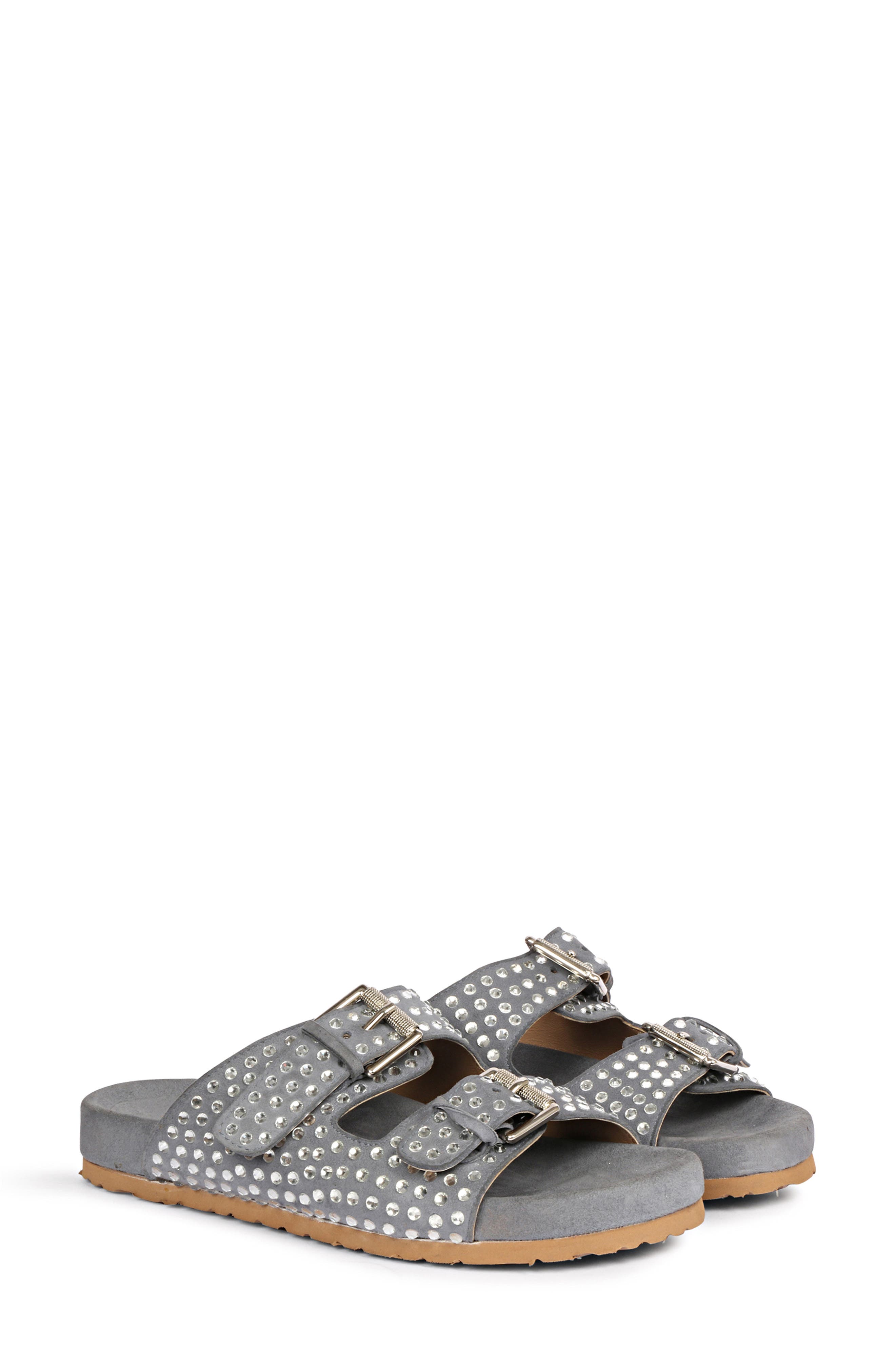 SAINT G Riena Embellished Slide Sandal, Alternate, color, Blue