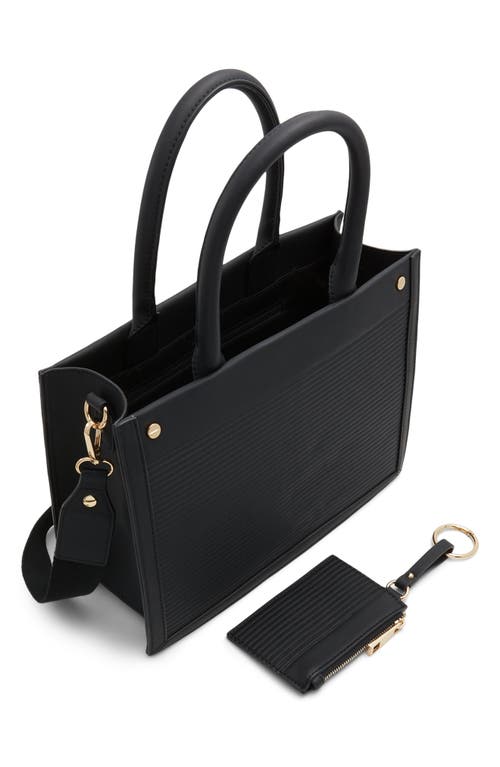 Aldo Daspiass Faux Leather Satchel In Black