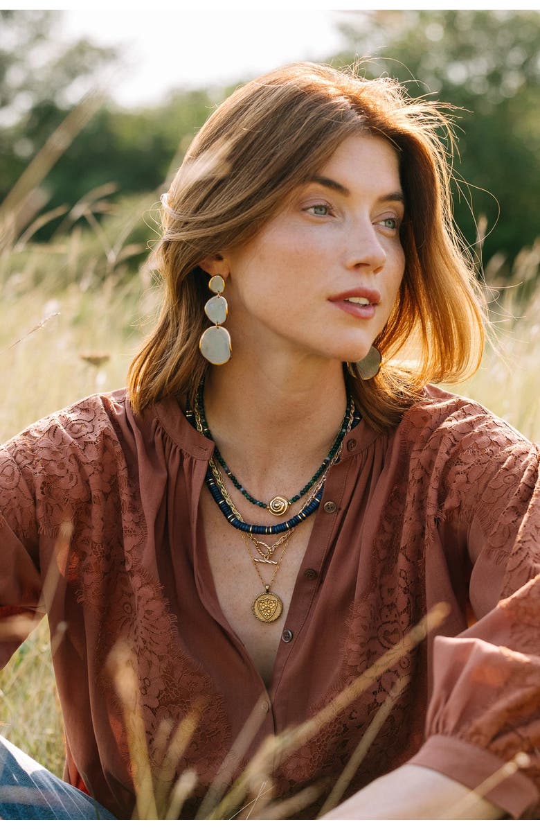 Noonday Collection Heishi Necklace, Deep Indigo, Alternate, color, Navy