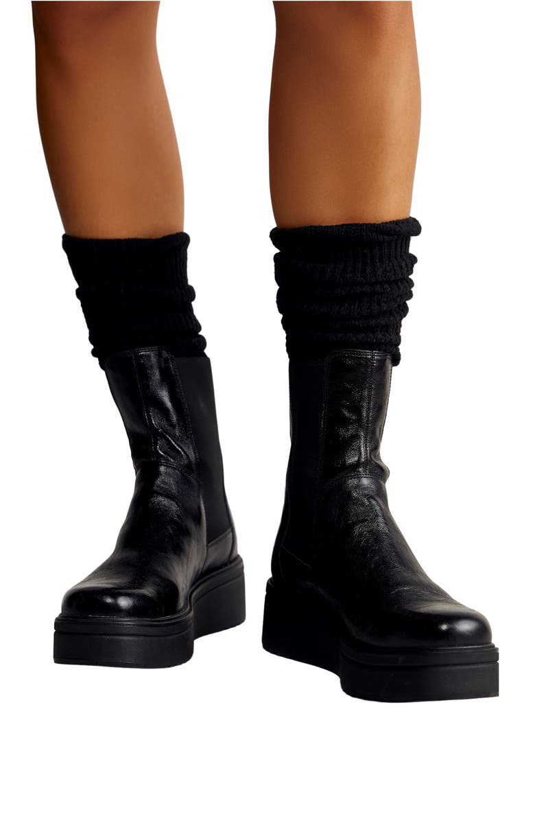 Free People Staple Slouch Socks, Alternate, color, Black