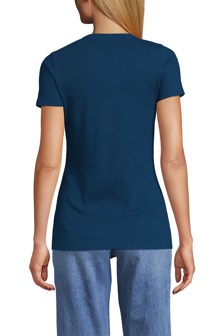 Cotton Rib T-shirt, Alternate, color, Baltic Teal