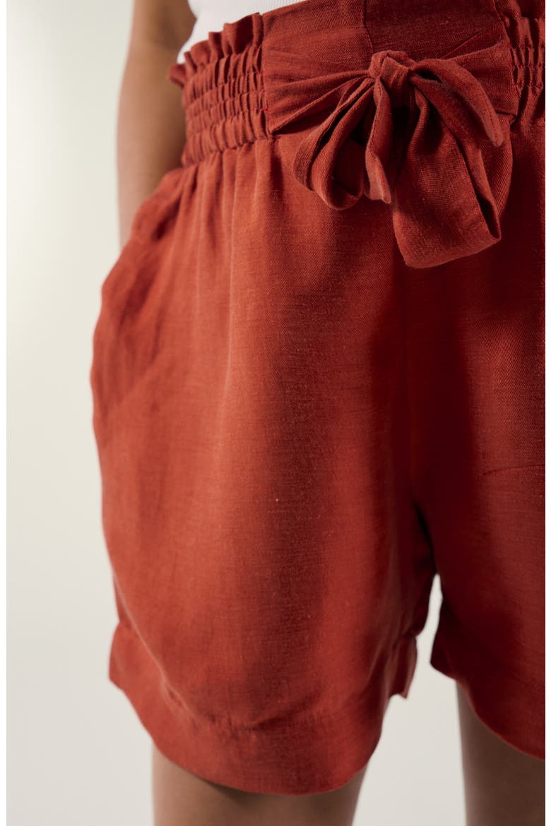 Maternity Twill Smock Shorts Nubie, Alternate, color, Copper