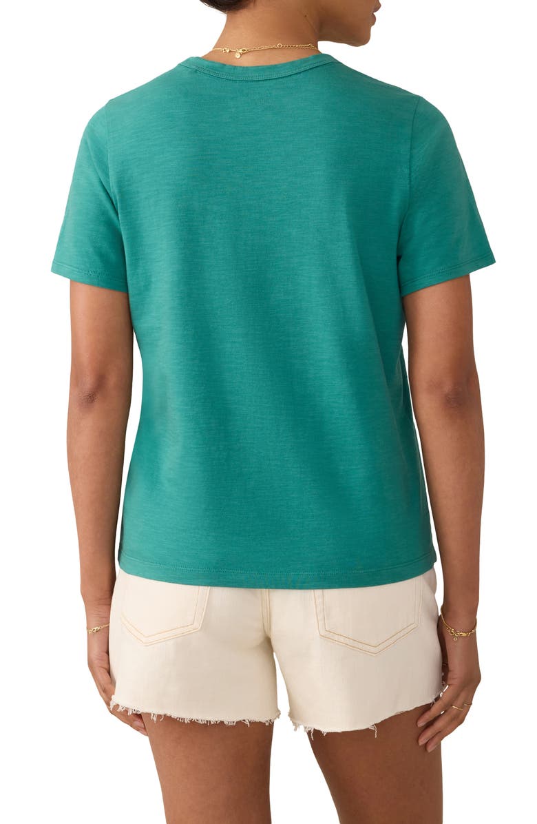 Faherty Sunwashed Organic Cotton T-Shirt, Alternate, color, Deep Jungle