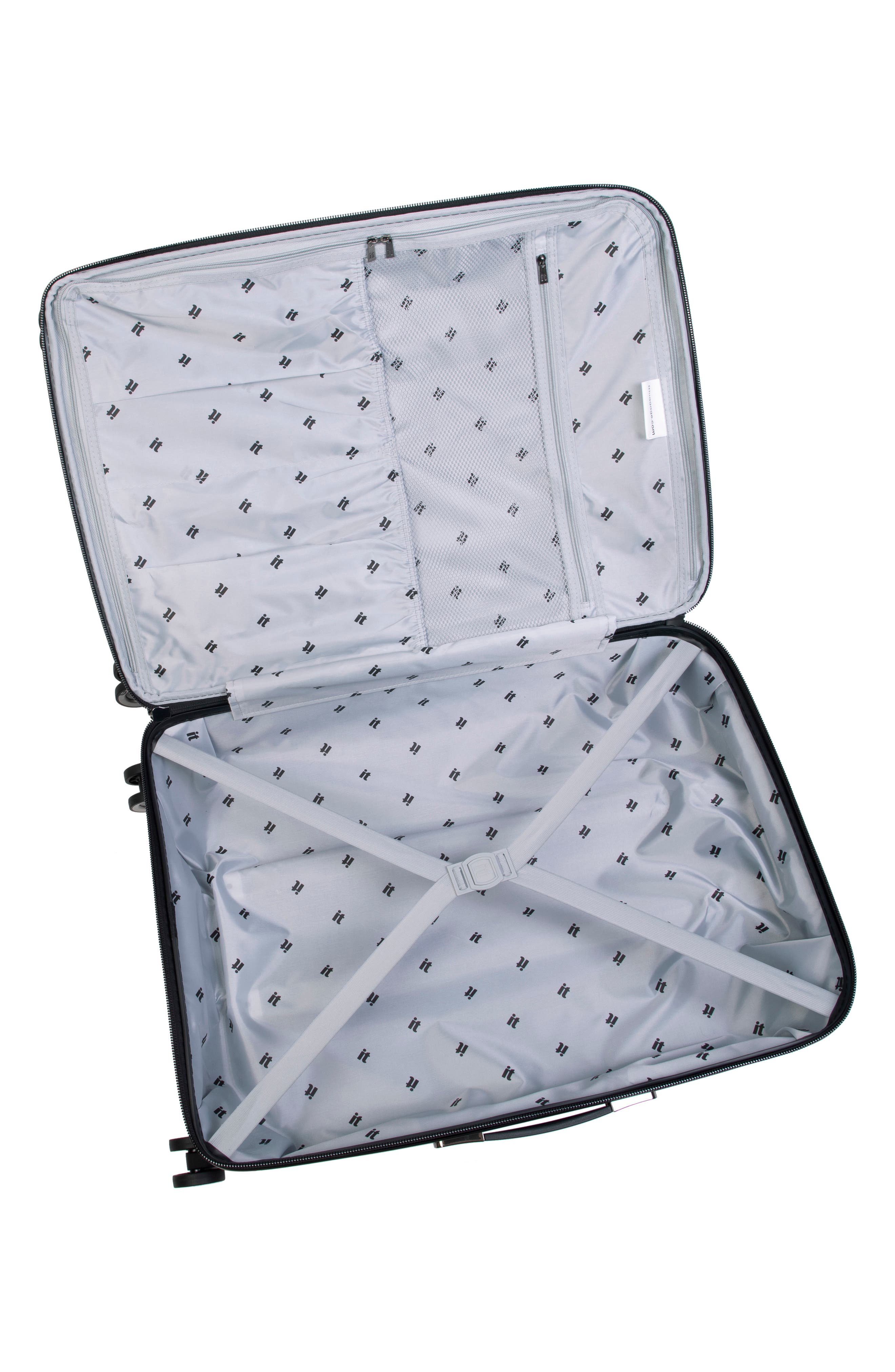 IT LUGGAGE Glitzy 27-Inch Hardside Spinner Suitcase, Alternate, color, Black W/ Gun Metal