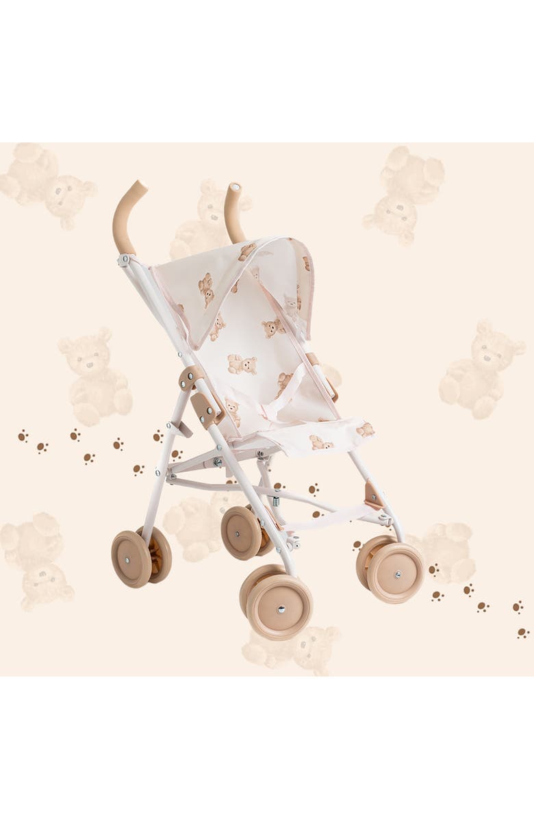 Roma Prams Teddy Doll Extra Large Umbrella Buggy, Folding Push Stroller, Ages 3+, Alternate, color, Multicolored