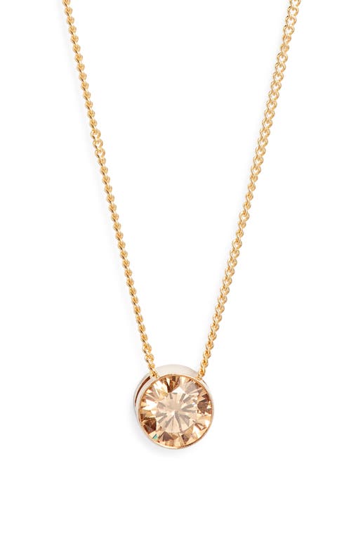 Set & Stones Birthstone Pendant Necklace In Gold